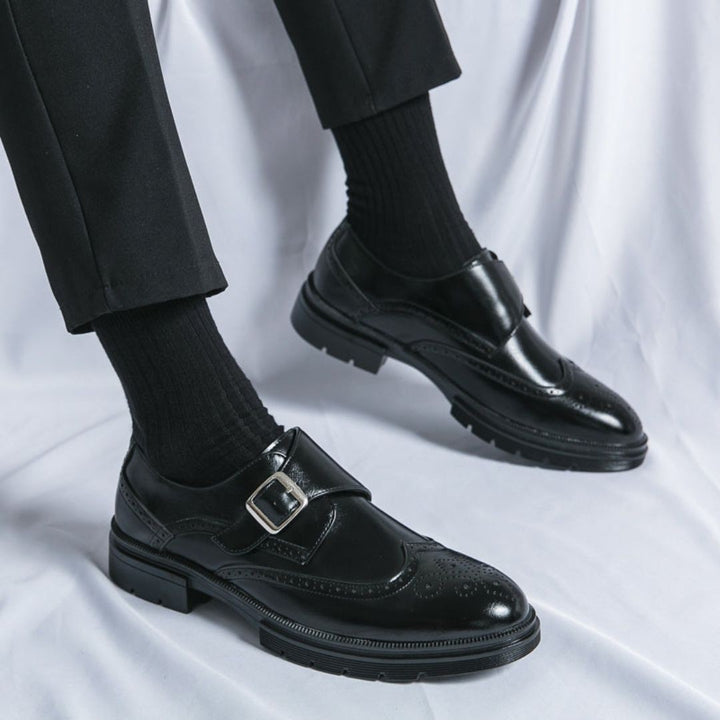 Mariusz | Men’s Wingtip Monk Strap Brogue Detailed Dress Shoes - image 4