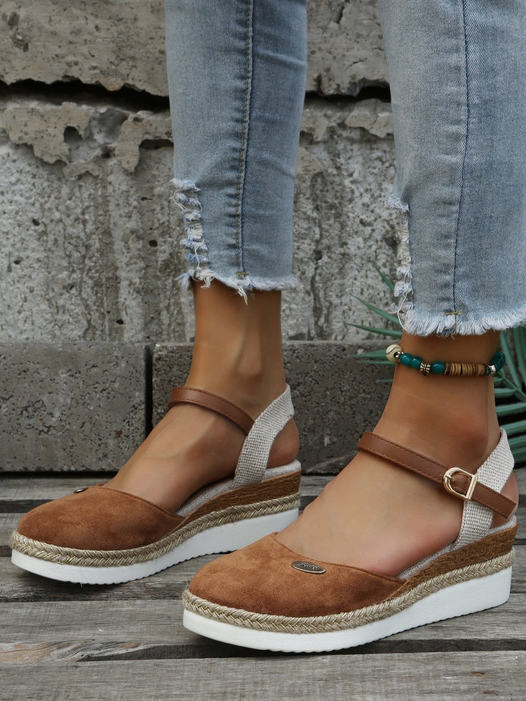 Orthopaedic Ankle Strap Espadrille Sandals for Women