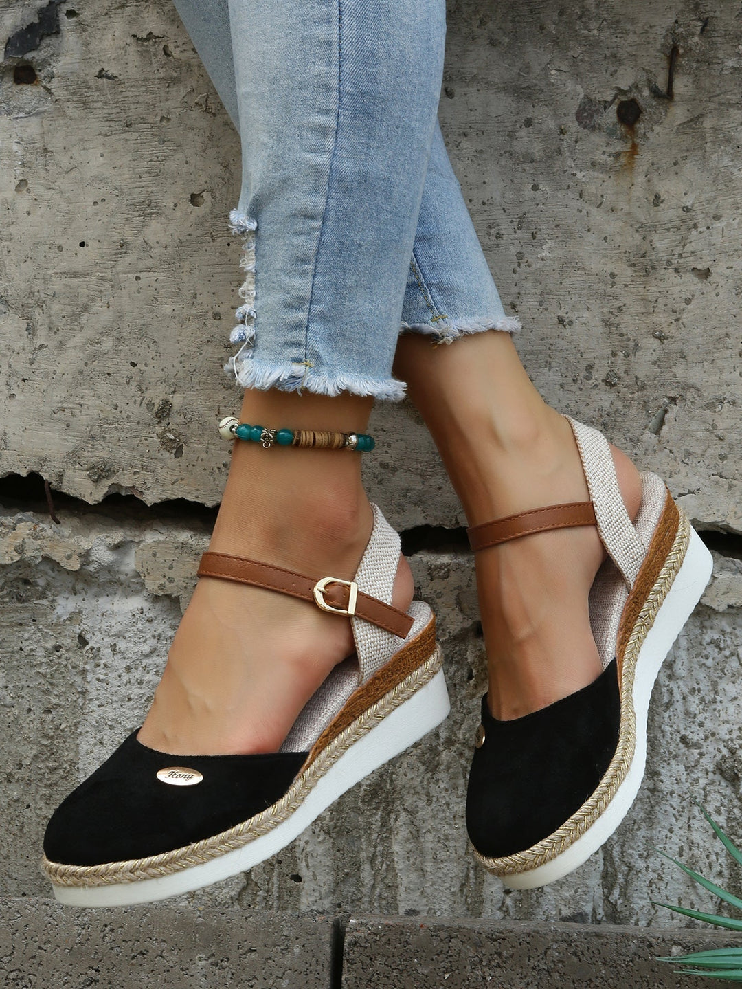 Orthopaedic Ankle Strap Espadrille Sandals for Women