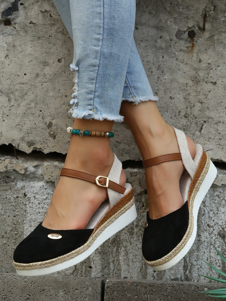 Orthopaedic Ankle Strap Espadrille Sandals for Women