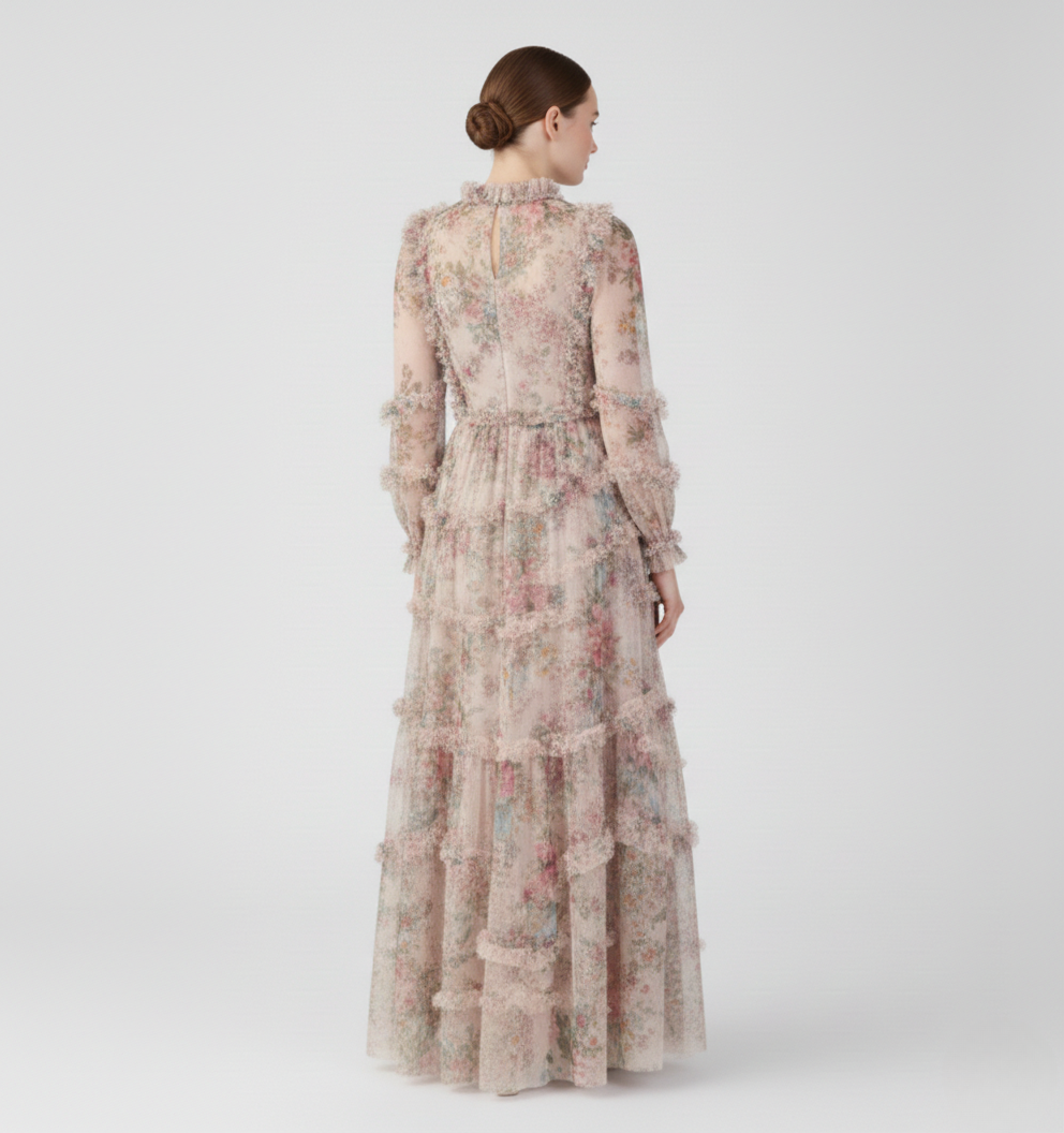 Kestrel | Women’s Floral Mock Neck Maxi Dress - image 2