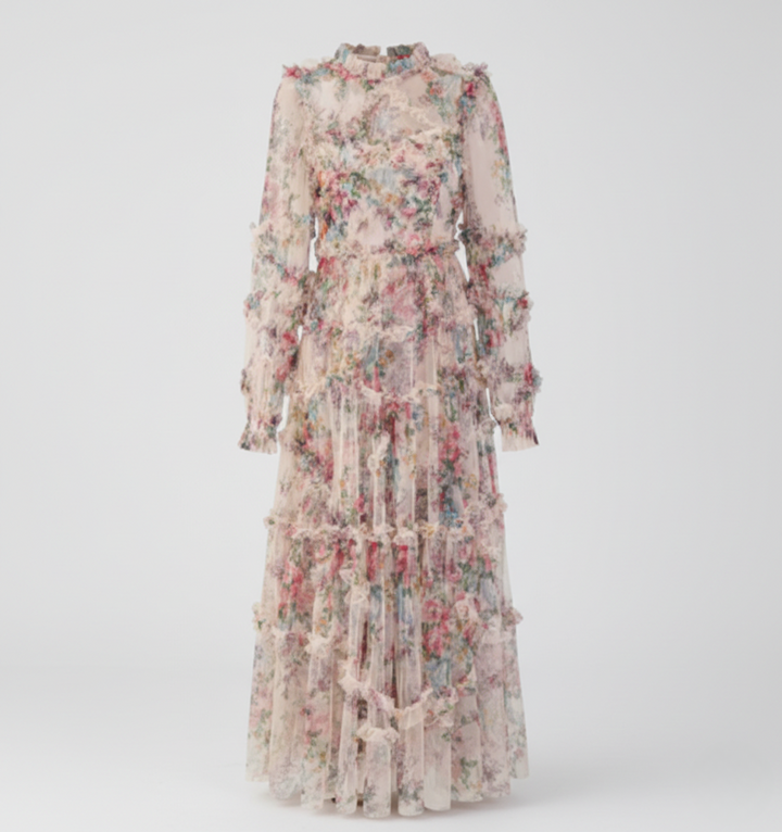 Kestrel | Women’s Floral Mock Neck Maxi Dress - image 4