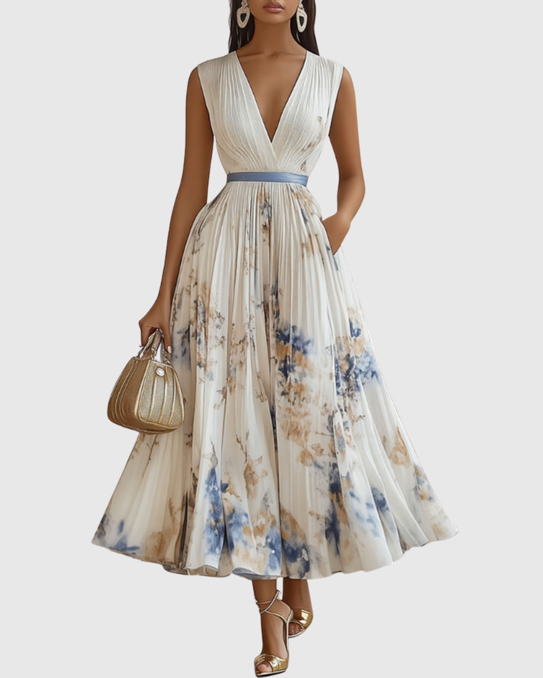 Rowella | Elegant Pleated Maxi Dress - image 1