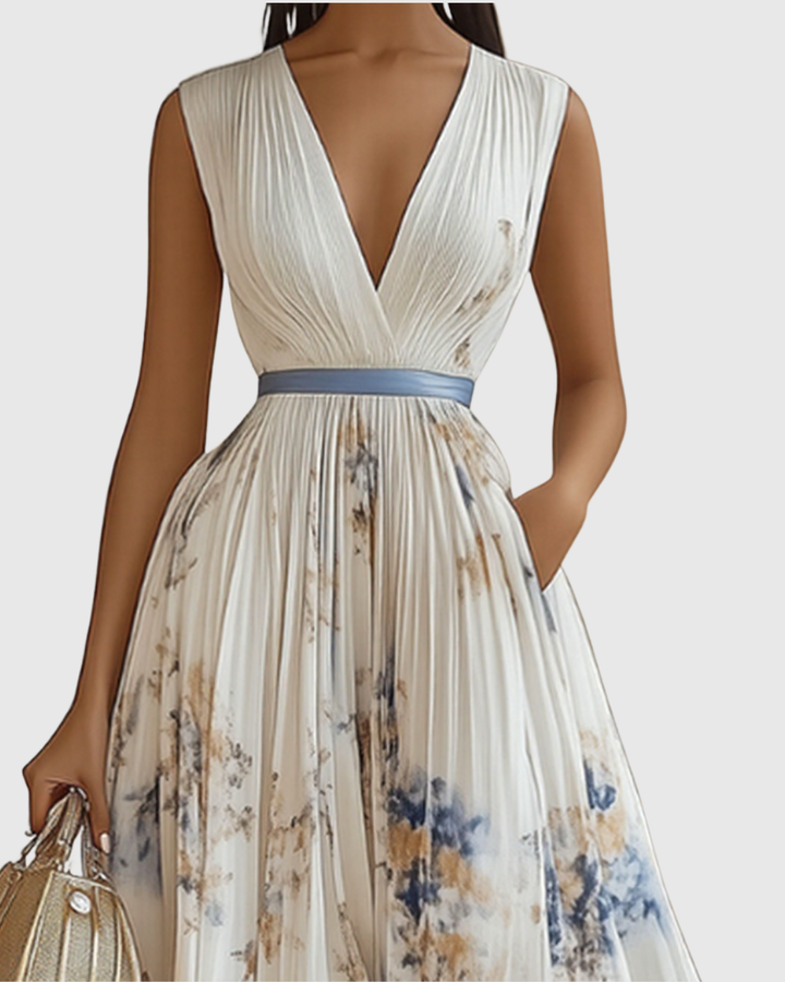 Rowella | Elegant Pleated Maxi Dress - image 2