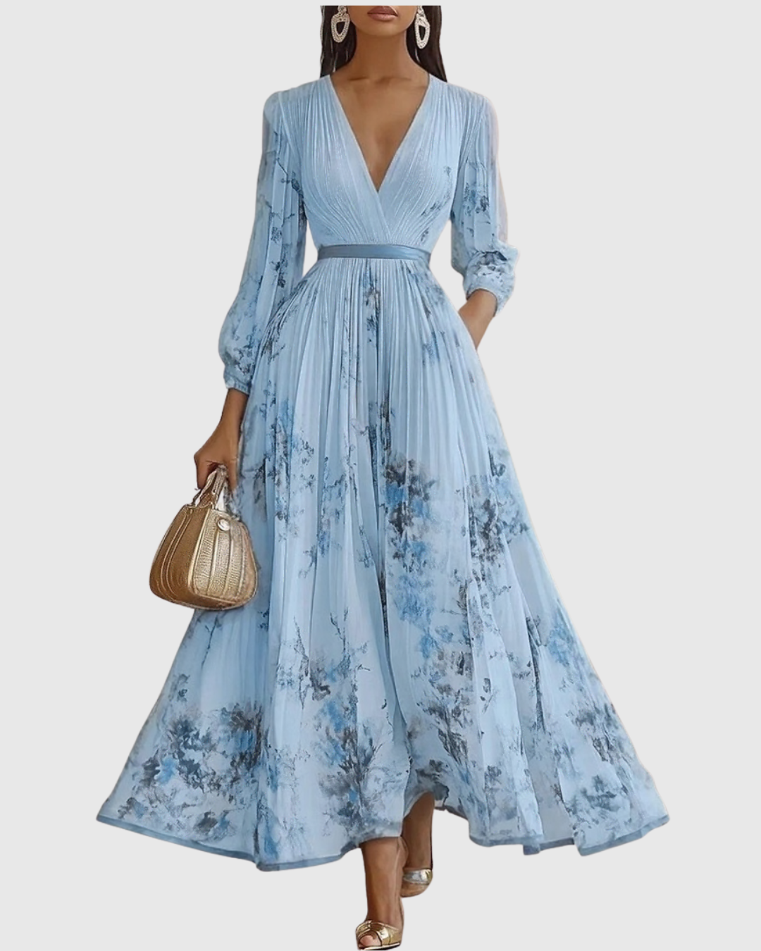 Rowella | Elegant Pleated Maxi Dress - image 6