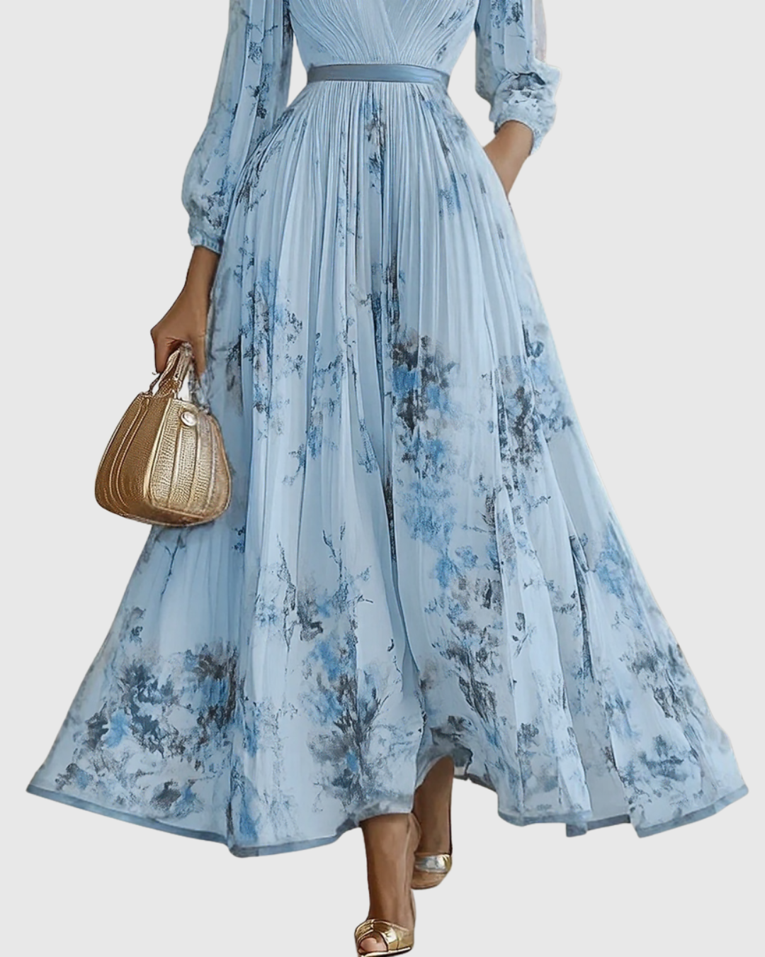 Rowella | Elegant Pleated Maxi Dress - image 7