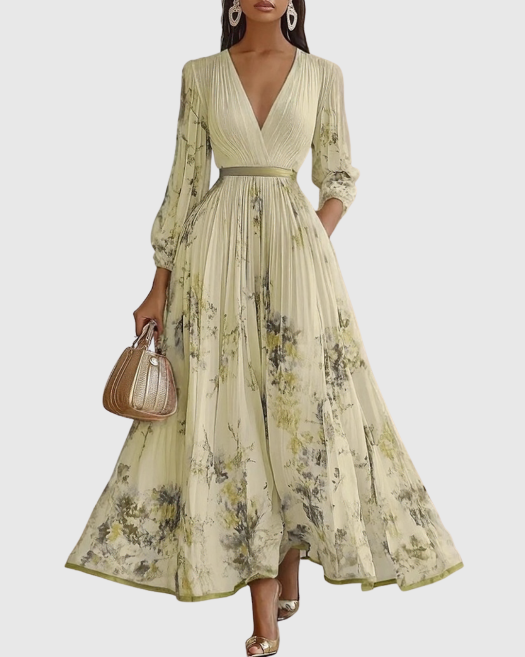 Rowella | Elegant Pleated Maxi Dress - image 8