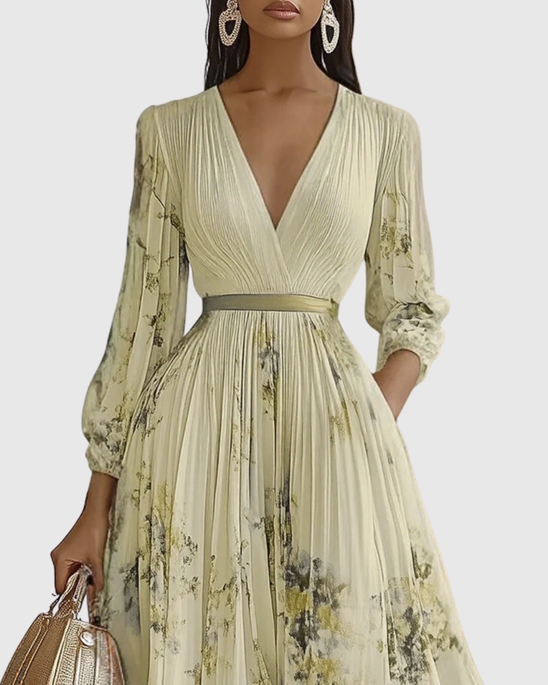 Rowella | Elegant Pleated Maxi Dress - image 9