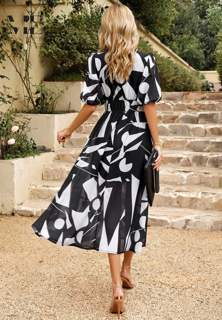 Ava | Women Colorful Floral V Neck Midi Dress - image 10