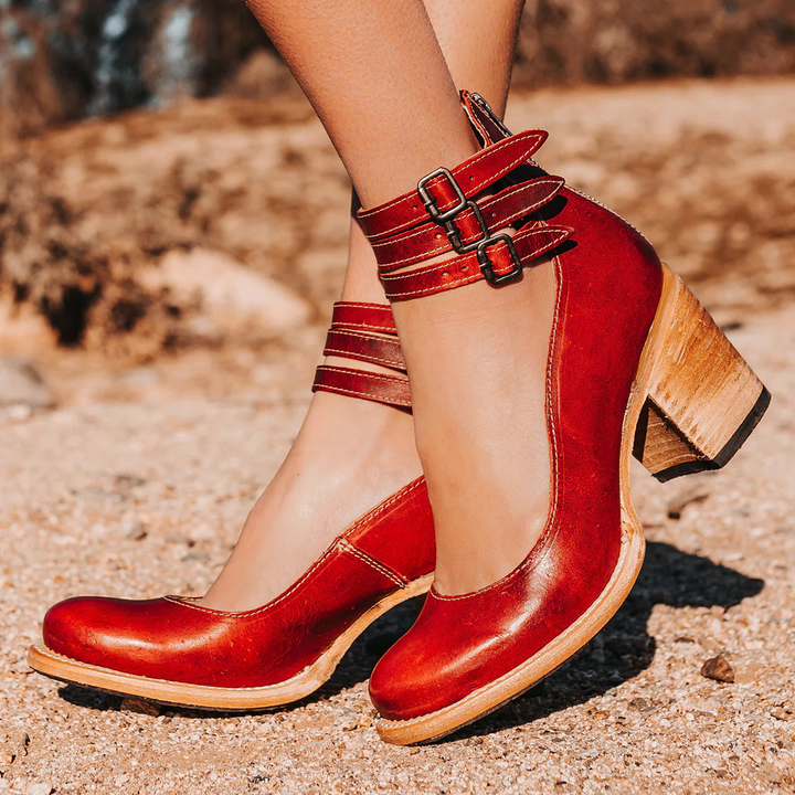 Verona | Vintage Strappy Ankle Strap Heels - image 5